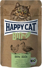 Happy Cat Bio Pouch Huhn und Ente Katzen Nassfutter Adult 12 x 85 g getreidefrei - 85 g – Bild 1 von 6