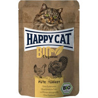 Produktbild von Happy Cat Bio Pouch Huhn und Pute Katzen Nassfutter Adult 12 x 85 g getreidefrei - 12 x 85 g