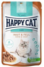 Produktbild von Happy Cat Care Nassfutter Katze Adult Haut & Fell Geflügel Stückchen in Sauce Getreidefrei 20x85 g - 20 x 85 g
