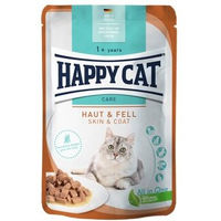 Produktbild von Happy Cat Care Nassfutter Katze Adult Haut & Fell Geflügel Stückchen in Sauce Getreidefrei 20x85 g - 20 x 85 g
