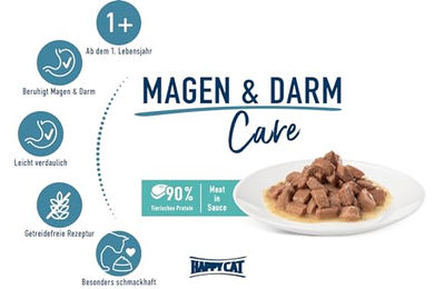 Happy Cat Care Nassfutter Magen und Darm mit Geflügel in Sauce 20 x 85 g - 20 x 85 g – Bild 1 von 8