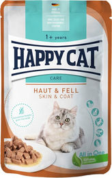 Happy Cat Care Skin & Coat Katzen Nassfutter für Adult Stückchen in Sauce getreidefrei 20 x 85 g - 20 x 85 g – Bild 1 von 2