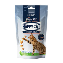 Happy Cat Culinary Crunchy Snack Atlantik-Lachs für Katzen Adult 70 g - 10 x 70 g – Bild 1 von 6