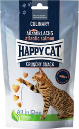 Produktbild von Happy Cat Culinary Crunchy Snack Atlantik-Lachs Leckerli für Katzen Adult 5x70g