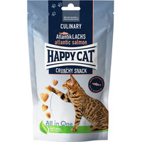 Produktbild von Happy Cat Culinary Crunchy Snack Atlantik-Lachs Leckerli für Katzen Adult 5x70g