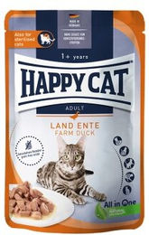 Produktbild von Happy Cat Culinary Nassfutter Katze Adult Sterilisiert Ente Stückchen in Sauce Getreidefrei 20x85 g - 20 x 85 g