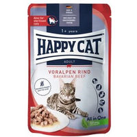 Produktbild von Happy Cat Culinary Nassfutter Katze Adult Sterilisiert Rind Stückchen in Sauce Getreidefrei 20x85 g - 20 x 85 g