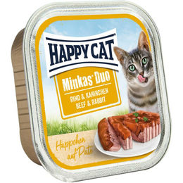 Produktbild von Happy Cat Duo Paté mit Rind und Kaninchen 12x100g