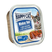 Produktbild von Happy Cat Duo Paté Schalen mit Rind und Wild für Katzen 12x100g - 12 x 100 g