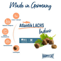 Happy Cat Indoor Adult Katzenfutter Atlantik Lachs 3x4kg – Bild 1 von 6
