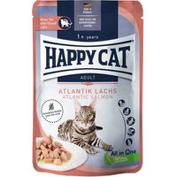 Produktbild von Happy Cat Katzen Nassfutter Adult Stückchen in Sauce Atlantik Lachs 12x85g