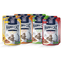 Produktbild von Happy Cat Katzen Nassfutter Pouches Mischtray für ausgewachsene sterilisierte Katzen 24x85g