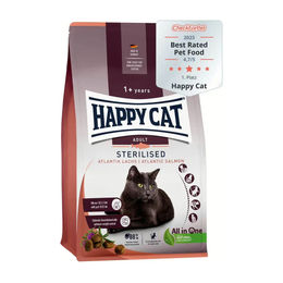 Happy Cat Katzen Trockenfutter Sterilised Adult Atlantik Lachs 300 g - 300 g – Bild 1 von 8