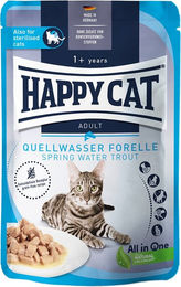 Produktbild von Happy Cat Katzenfutter Adult Forelle in Sauce 12x85g - 12 x 85 g