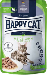 Produktbild von Happy Cat Katzenfutter Adult Lamm Stückchen in Sauce 12x85g