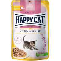 Produktbild von Happy Cat Kitten & Junior Nassfutter Land Geflügel 12x85g