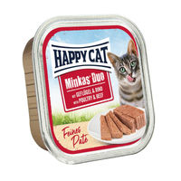 Produktbild von Happy Cat Minkas Duo Geflügel und Rind Paté 16x100g