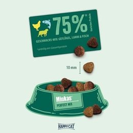 Happy Cat Minkas Perfect Mix Katzenfutter Adult Geflügel Fisch Lamm 4 kg - 4 kg – Bild 1 von 10