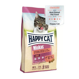 Produktbild von Happy Cat Minkas Sterilised Katzenfutter Lachs und Geflügel Adult 500 g