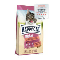 Produktbild von Happy Cat Minkas Sterilised Katzenfutter Lachs und Geflügel Adult 500 g