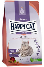 Happy Cat Senior Katzen-Trockenfutter Atlantik Lachs mit hohem Fleischanteil 300 g - 6 x 300 g – Bild 1 von 12