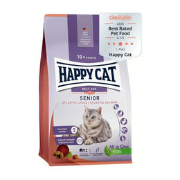 Happy Cat Senior Katzentrockenfutter Atlantik Lachs mit niedrigem Phosphorgehalt 4 kg - 4 kg – Bild 1 von 13