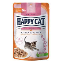 Produktbild von Happy Cat Young Kitten Nassfutter Katze Ente Stückchen in Sauce getreidefrei 20x85 g - 20 x 85 g