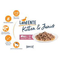 Produktbild von Happy Cat Young Meat Kitten & Junior Ente Stückchen in Sauce 20 x 85 g getreidefrei - 20 x 85 g