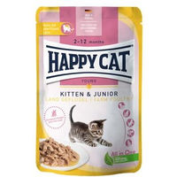Produktbild von Happy Cat Young Nassfutter Kitten & Junior Geflügel Stückchen in Sauce getreidefrei 20x85 g - 20 x 85 g