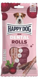 Produktbild von Happy Dog Dental Rolls Mini Zahnpflege-Snacks für Hunde glutenfrei 92 g