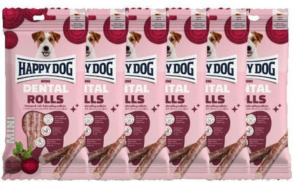 Happy Dog Dental Rolls Mini Zahnpflege-Snacks für Hunde vegan und glutenfrei – Bild 1 von 1