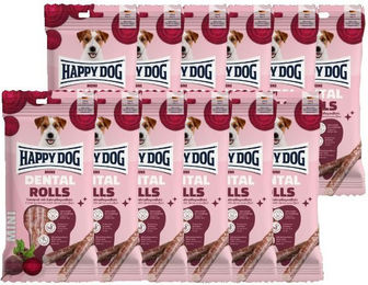 Happy Dog Dental Rolls Mini Zahnpflege-Snacks für Hunde vegan und glutenfrei – Bild 1 von 1