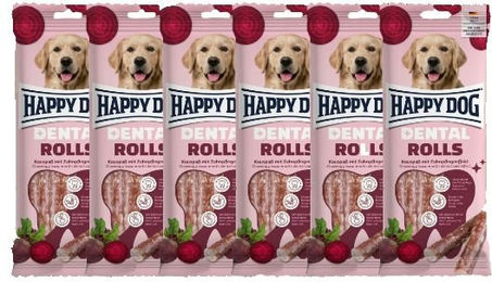 Happy Dog Dental Rolls Zahnpflege-Snacks für Hunde glutenfrei und ohne tierisches Protein – Bild 1 von 1
