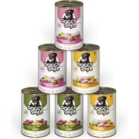 Produktbild von Happy Dog Doggy Dog Adult Sensitive Mixpaket 24 x 400 g Getreidefrei und Glutenfrei Stückchen in Sauce - 24 x 400 g