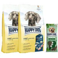 Produktbild von Happy Dog Fit & Vital Light Calorie Control+ Dental Sticks für Hunde zur Zahnpflege und Gewichtskontrolle
