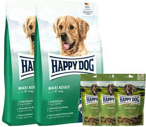 Produktbild von Happy Dog fit & vital Maxi Adult Hundefutter für große Hunde weizenfrei mit Lachs und Lamm 1kg