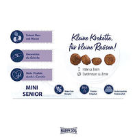 Produktbild von Happy Dog fit & vital Mini Senior Hundetrockenfutter mit Geflügel Lamm und Fisch 800g - 800 g