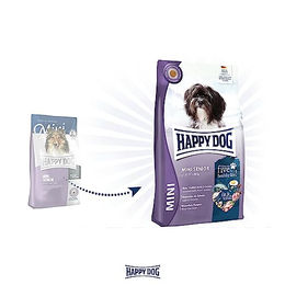 Happy Dog fit & vital Mini Senior Trockenfutter für kleine Hunde mit Geflügel Fisch und Lamm glutenfrei 300g - 300 g – Bild 1 von 7