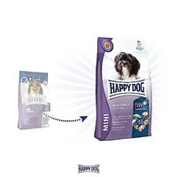 Produktbild von Happy Dog fit & vital Mini Senior Trockenfutter für kleine Hunde mit Geflügel Fisch und Lamm glutenfrei 300g - 300 g