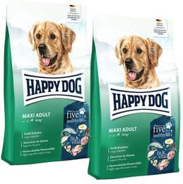 Produktbild von Happy Dog fit & vital Trockenfutter Hund Adult Maxi für Haut & Fell 2x14 kg - 2 x 14 kg