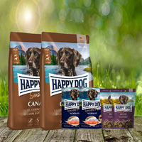 Produktbild von Happy Dog Hundefutter Set mit Sensible Canada 22 kg, Soft Snack Ireland und Sensible Pure Norway für Adult, getreidefrei und glutenfrei