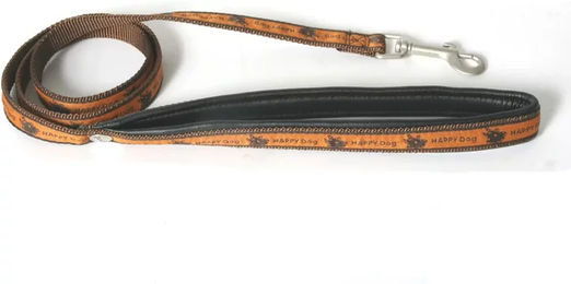 Produktbild von Happy Dog Hundeleine aus Nylon in Orange und Braun 110 cm