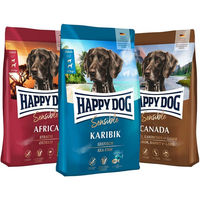 Produktbild von Happy Dog Mixpaket Getreidefrei Hund Adult 3x4kg