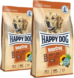 Produktbild von Happy Dog NaturCroq Hundefutter Rind & Reis für Adult 30 kg (2 x 15 kg)