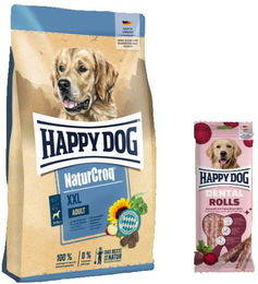 Happy Dog Premium NaturCroq XXL und Dental Rolls für große Hunde mit Zahnpflege und Verdauungsunterstützung – Bild 1 von 1