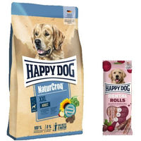 Produktbild von Happy Dog Premium NaturCroq XXL und Dental Rolls für große Hunde mit Zahnpflege und Verdauungsunterstützung