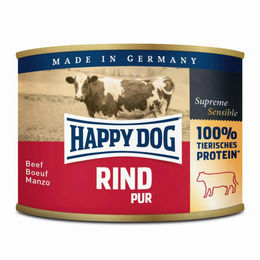 Produktbild von Happy Dog Pur Hundefutter Rind 12x200g
