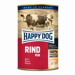 Produktbild von Happy Dog Pur Hundefutter Rind 12x400g