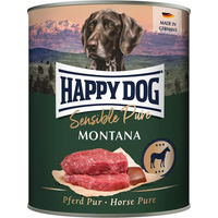 Produktbild von Happy Dog Sens Montana Pferd pur Monoprotein Hundefutter 800g