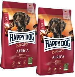Produktbild von Happy Dog Sensible Africa Getreidefreies Trockenfutter für ausgewachsene Hunde mit Strauß 2x12,5 kg - 2 x 12,5 kg